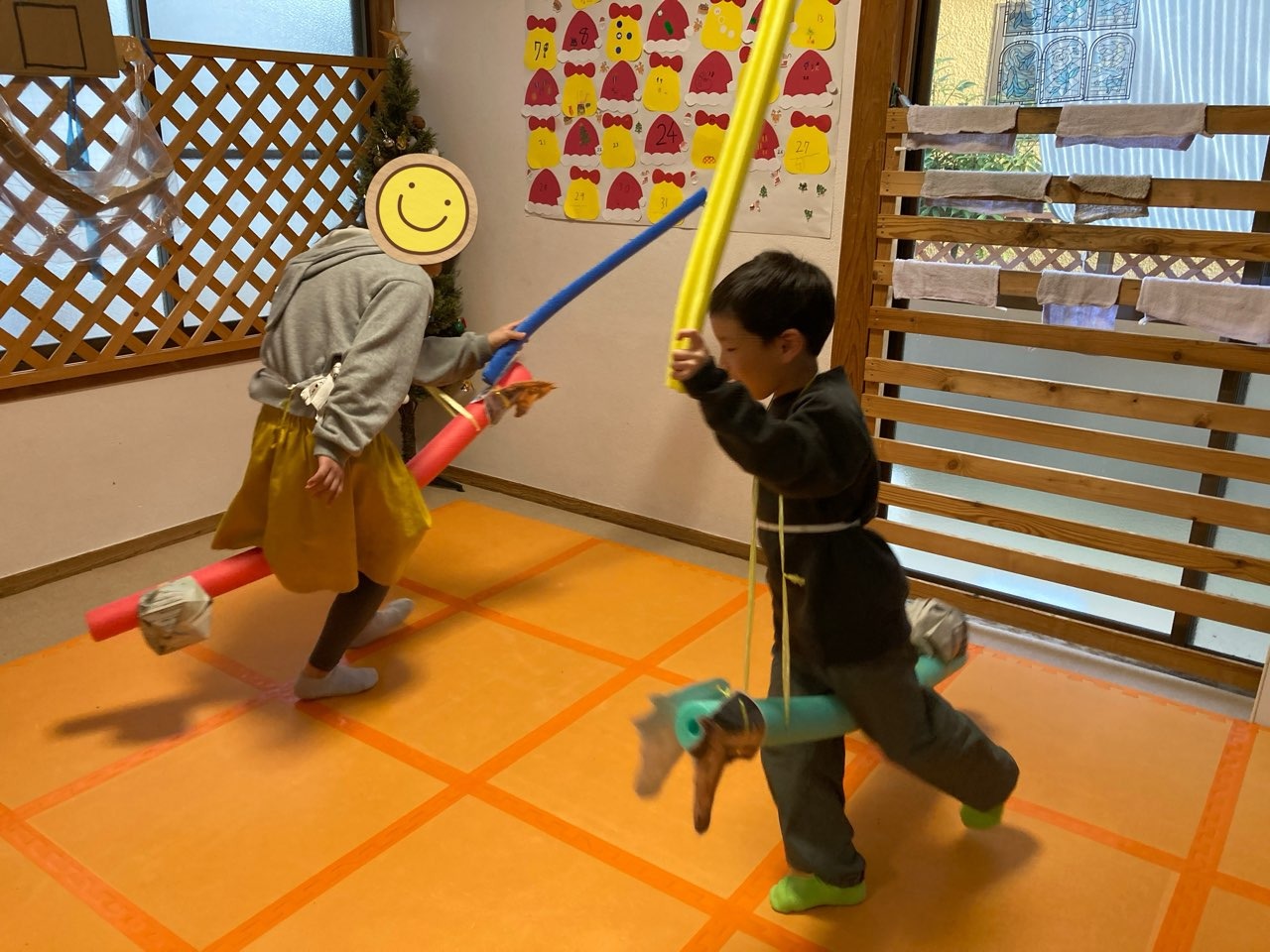 12月10日(水)  乗馬で風船割り