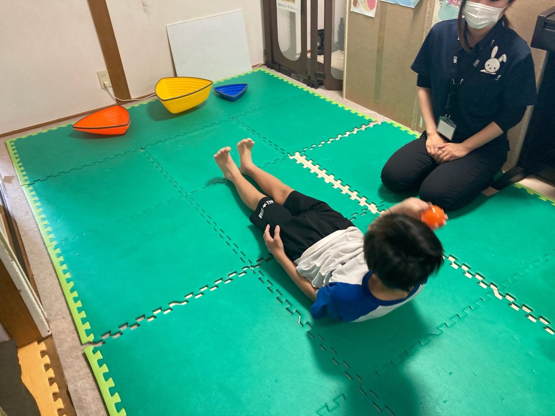 7月19日(金)  腹筋ボール投げ