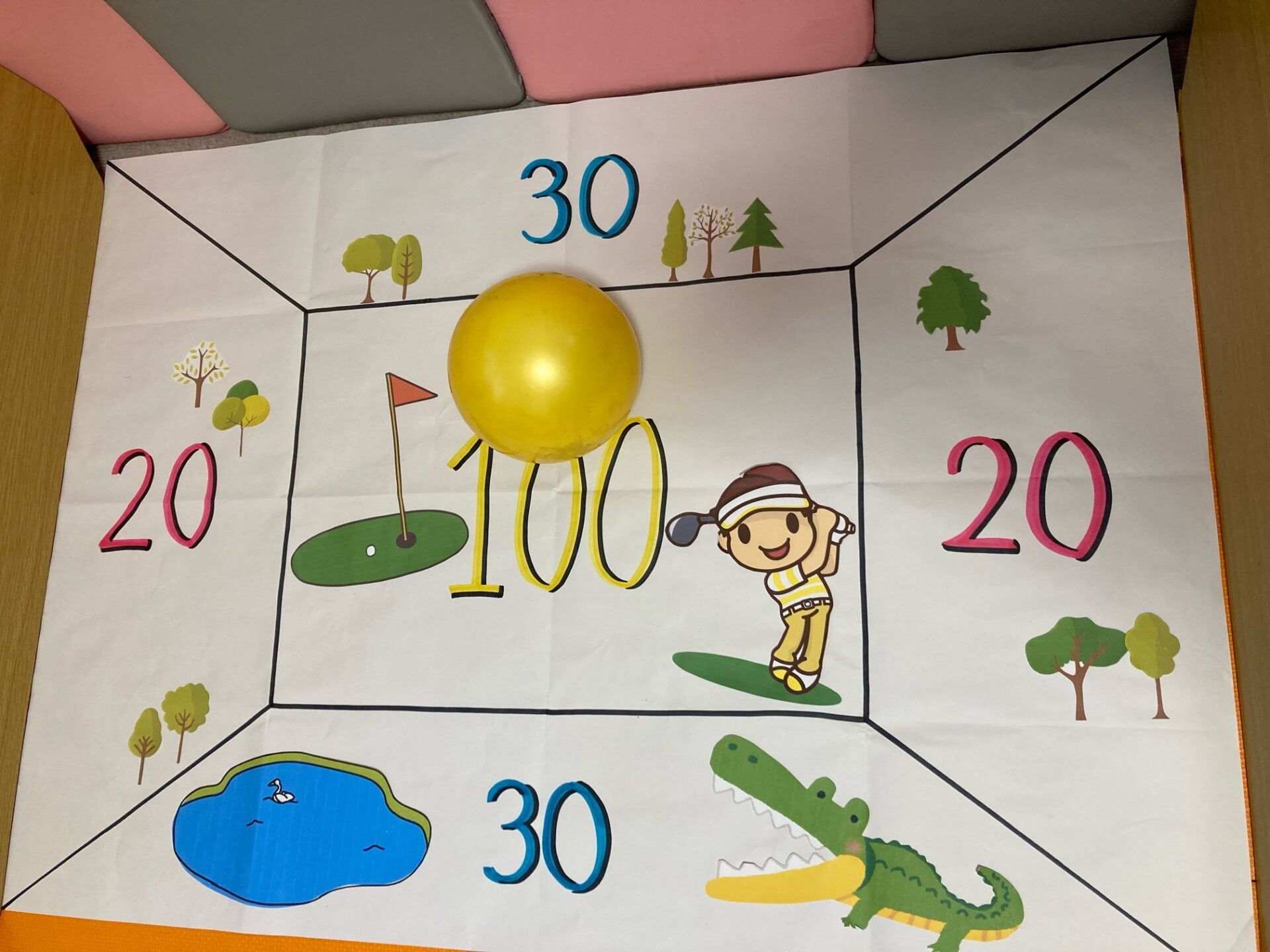 2月15日(木)  新聞紙ゴルフ競争