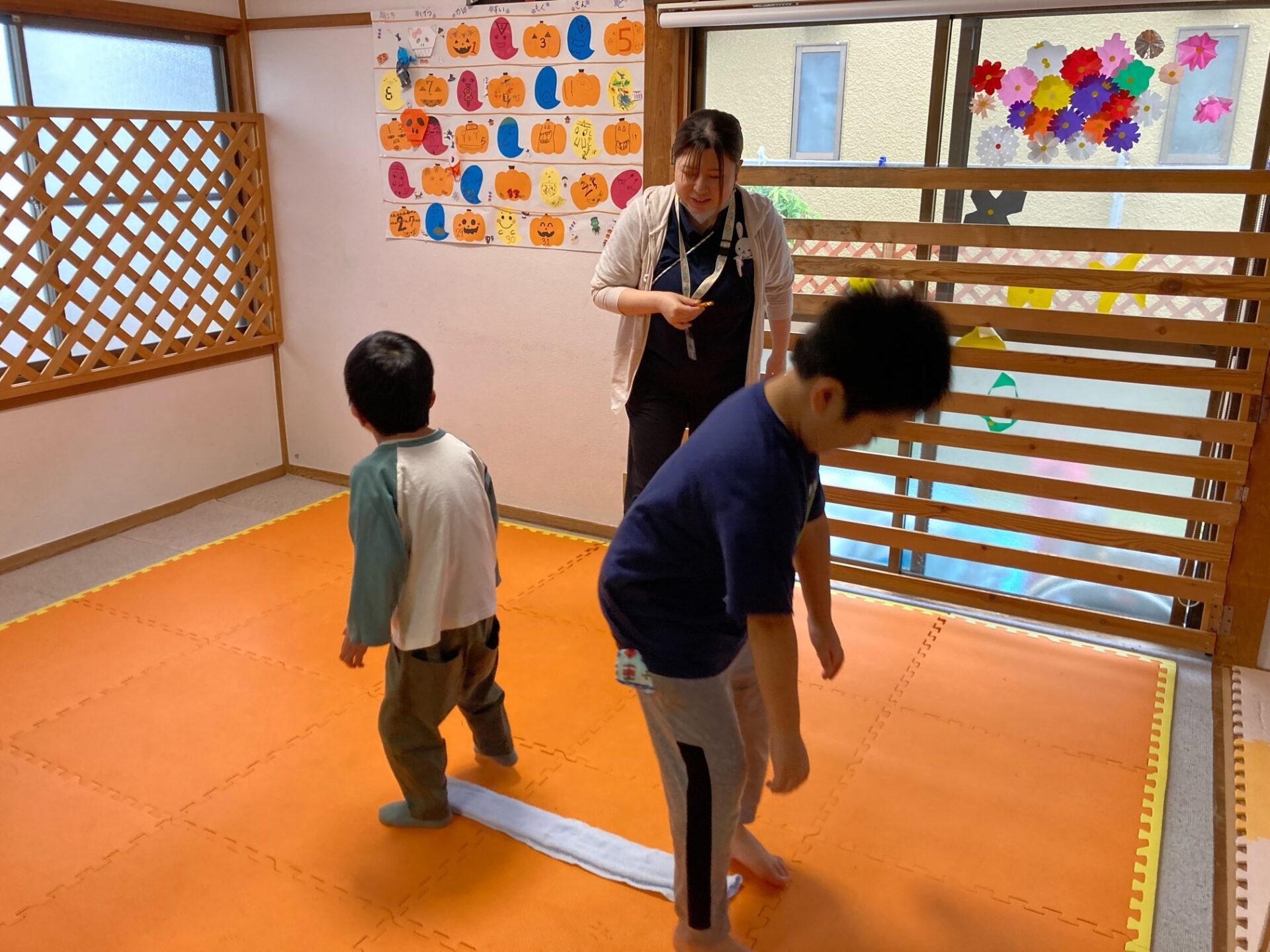 10月7日(月)  タオルつかみ