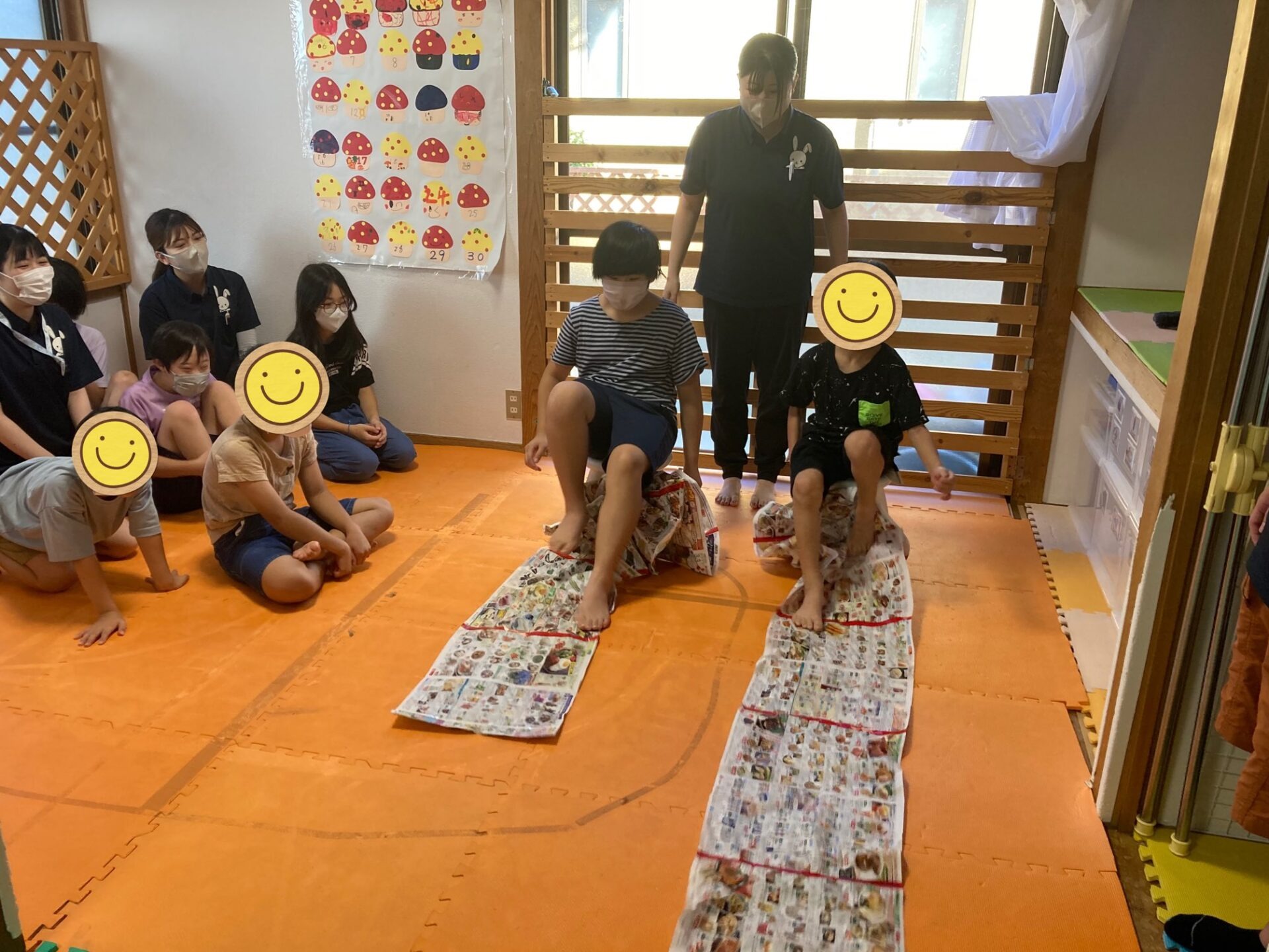 9月4日(月)  新聞紙レース