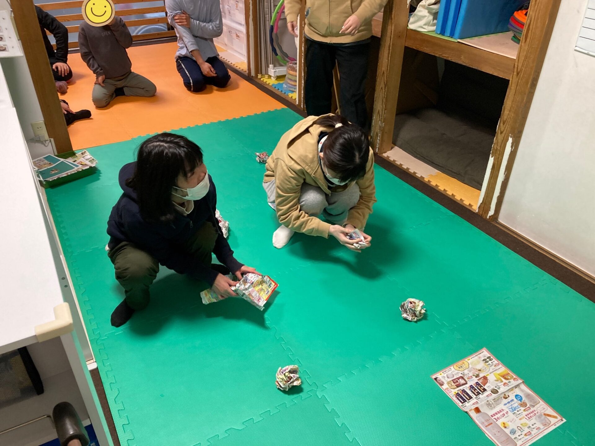 1月9日(木)  丸めて広げて