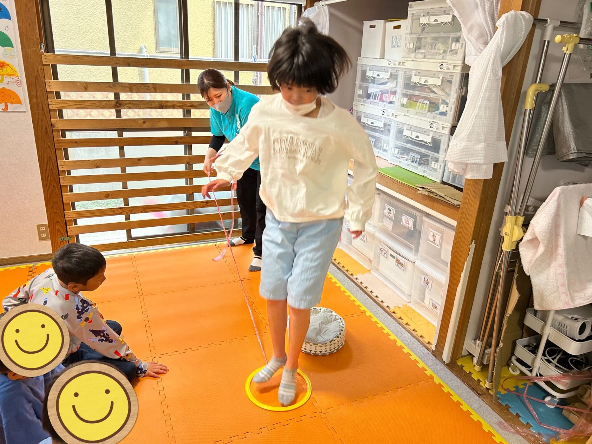 6月6日(木)  フープに着地ゲーム