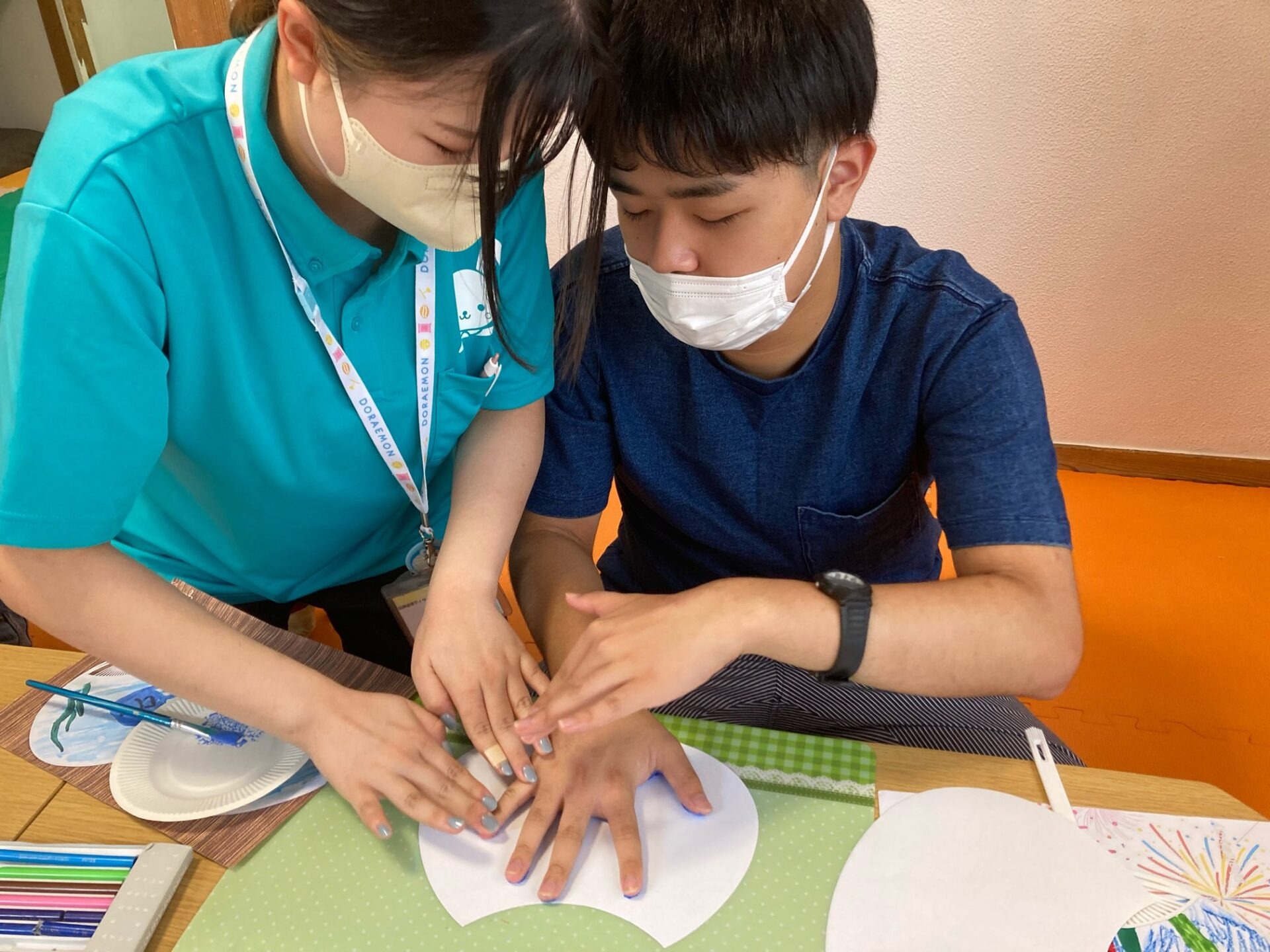 7月16日(土)  うちわ制作