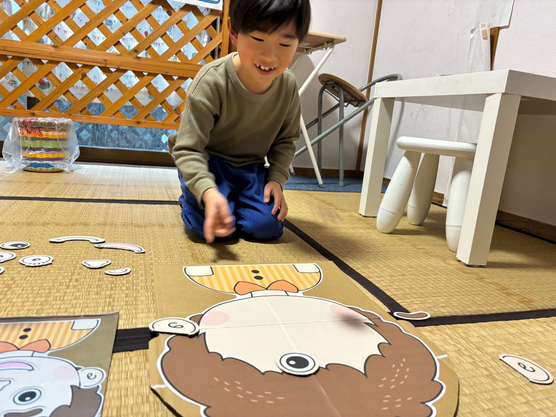 4月3日(水)  投げて顔作りゲーム