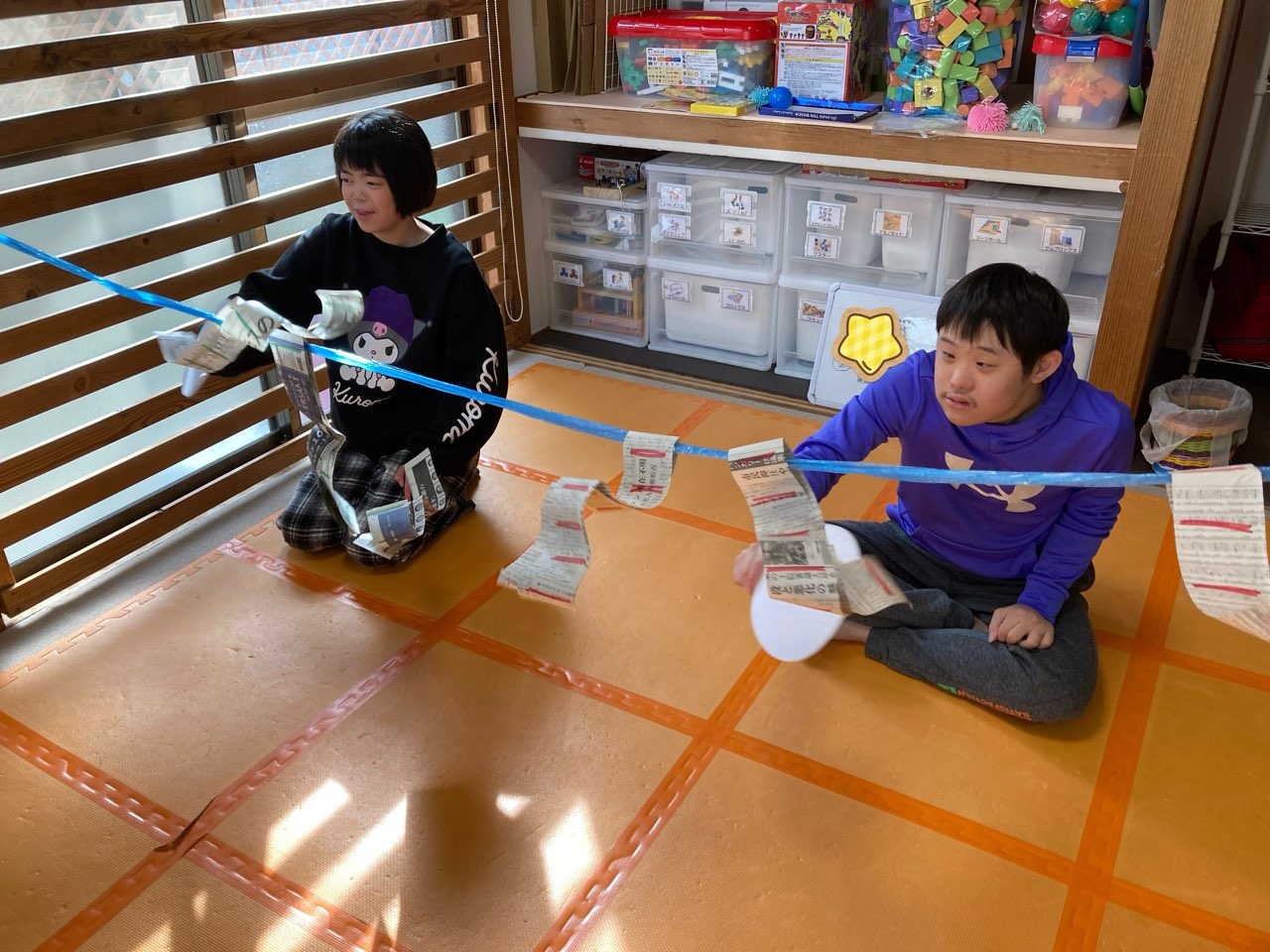 1月5日(月)  新聞パタパタ＆5•6年生野外活動