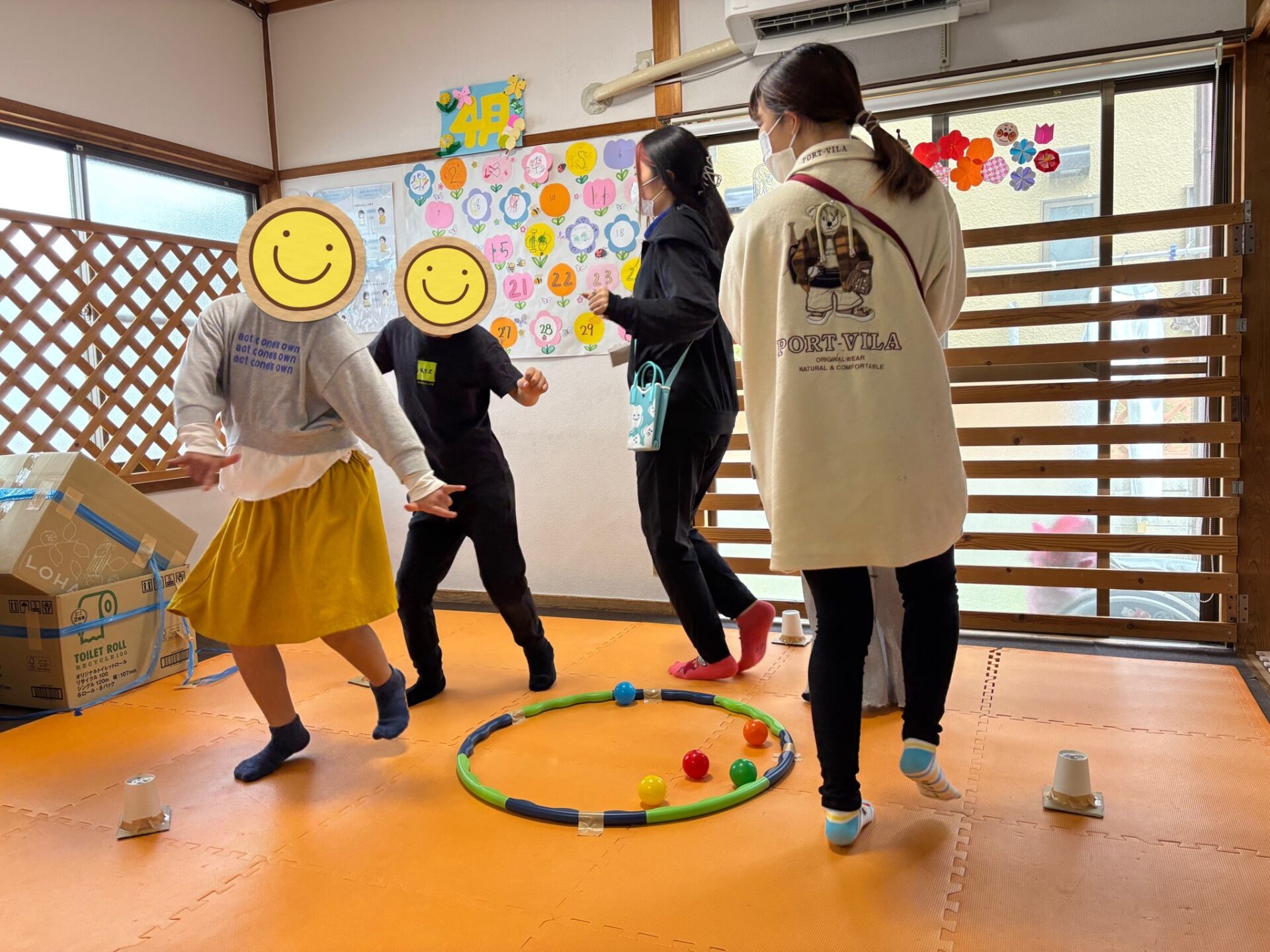 4月28日(月)  ミュージックでボール取り