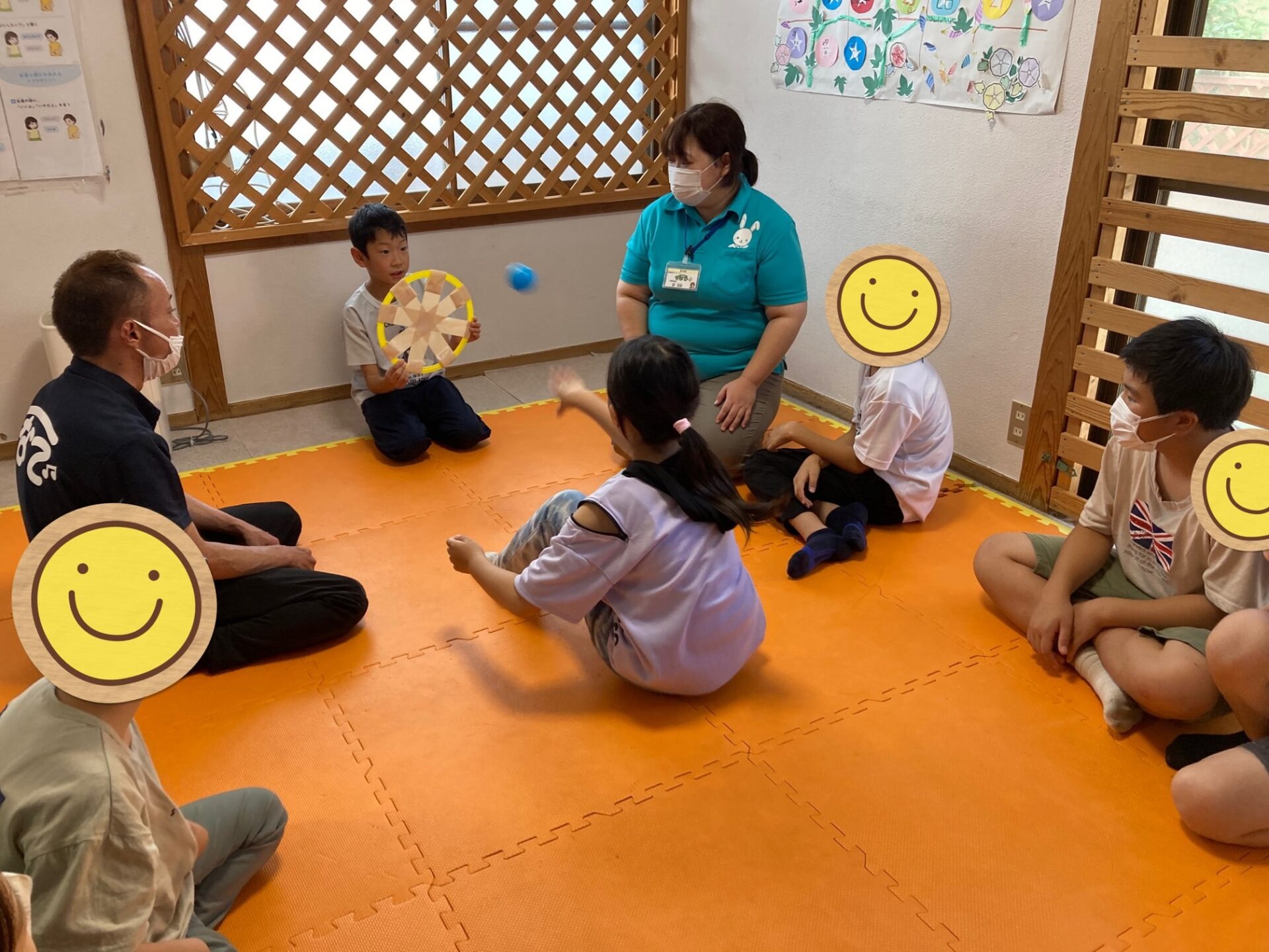 7月9日(火)  腹筋ボール投げ