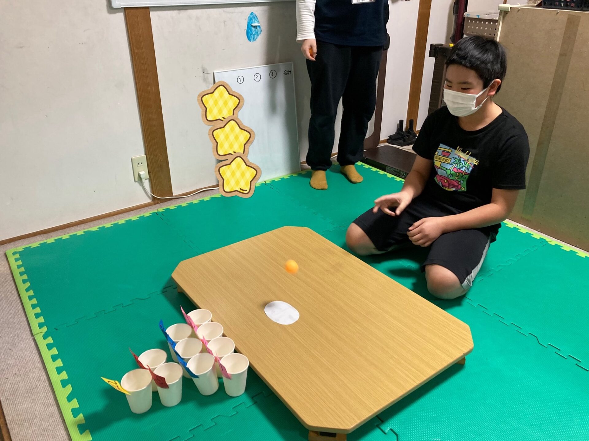 2月14日(水)  紙コップピンポン