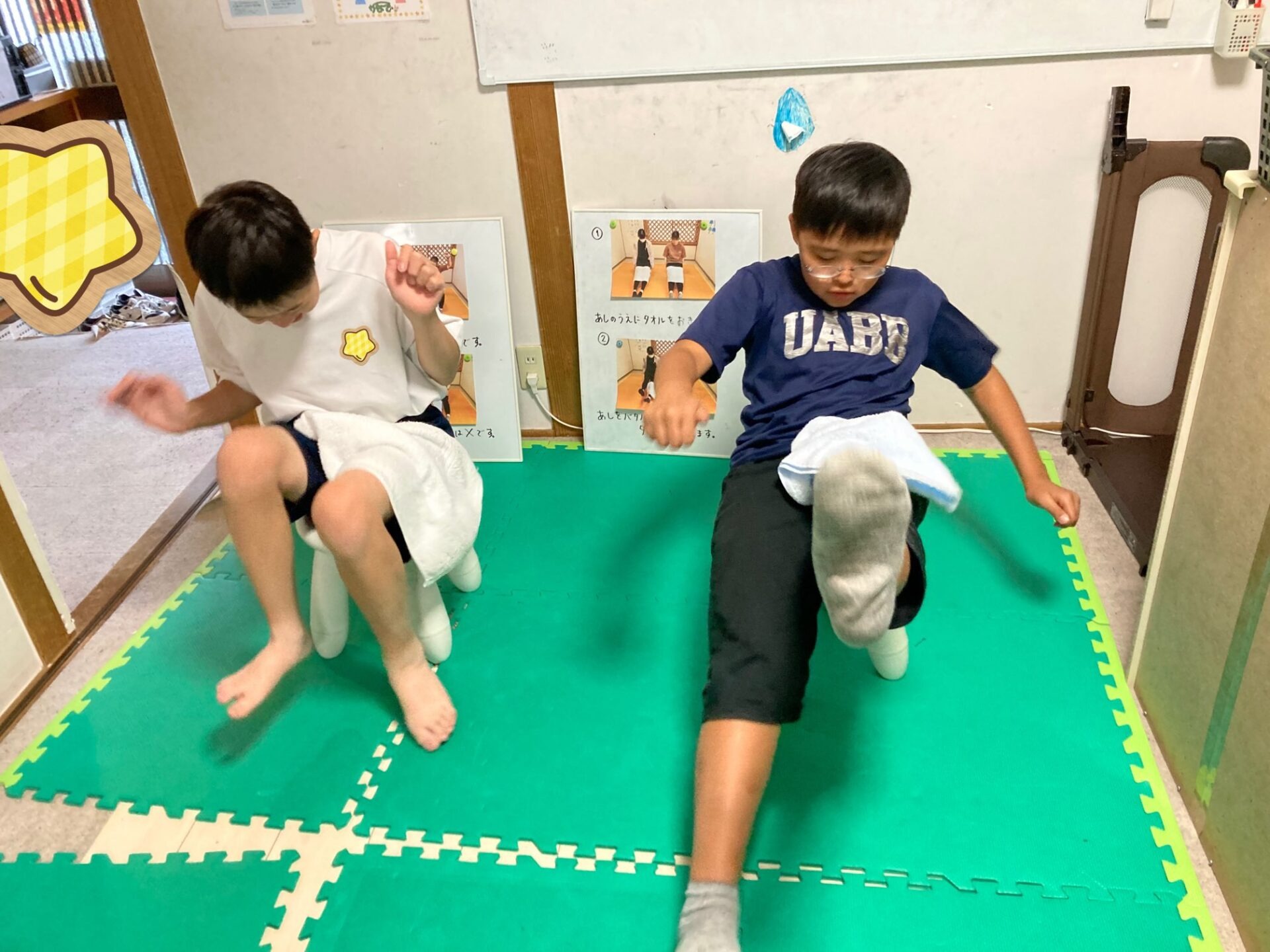 6月12日(水)  タオル落とし