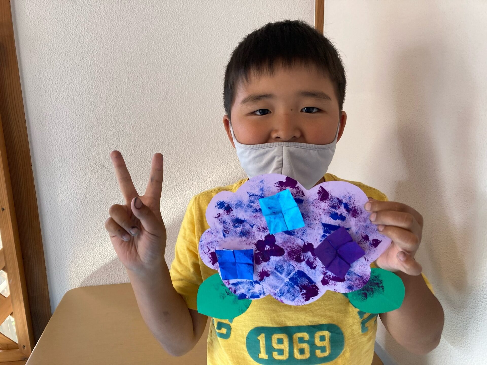 6月8日(水)  あじさい制作