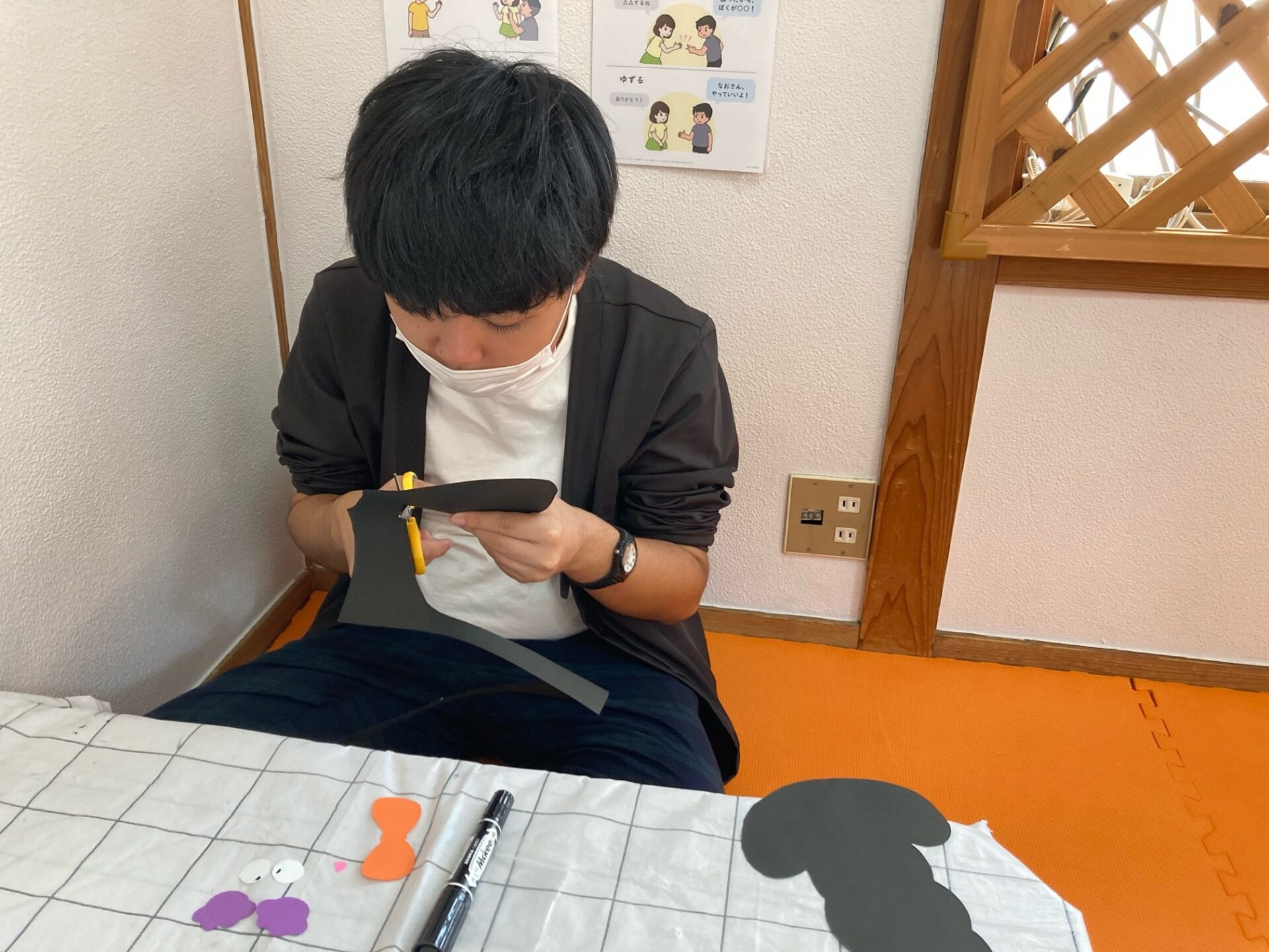 10月30日(土)  ハロウィン黒猫制作