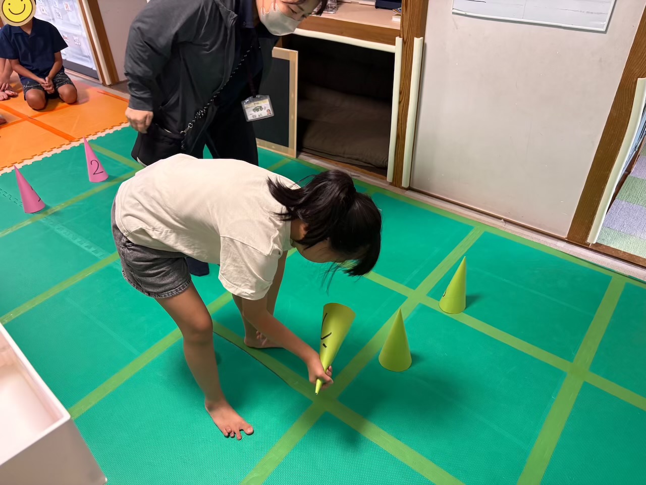 8月31日(月)  カラーコーンボール探し