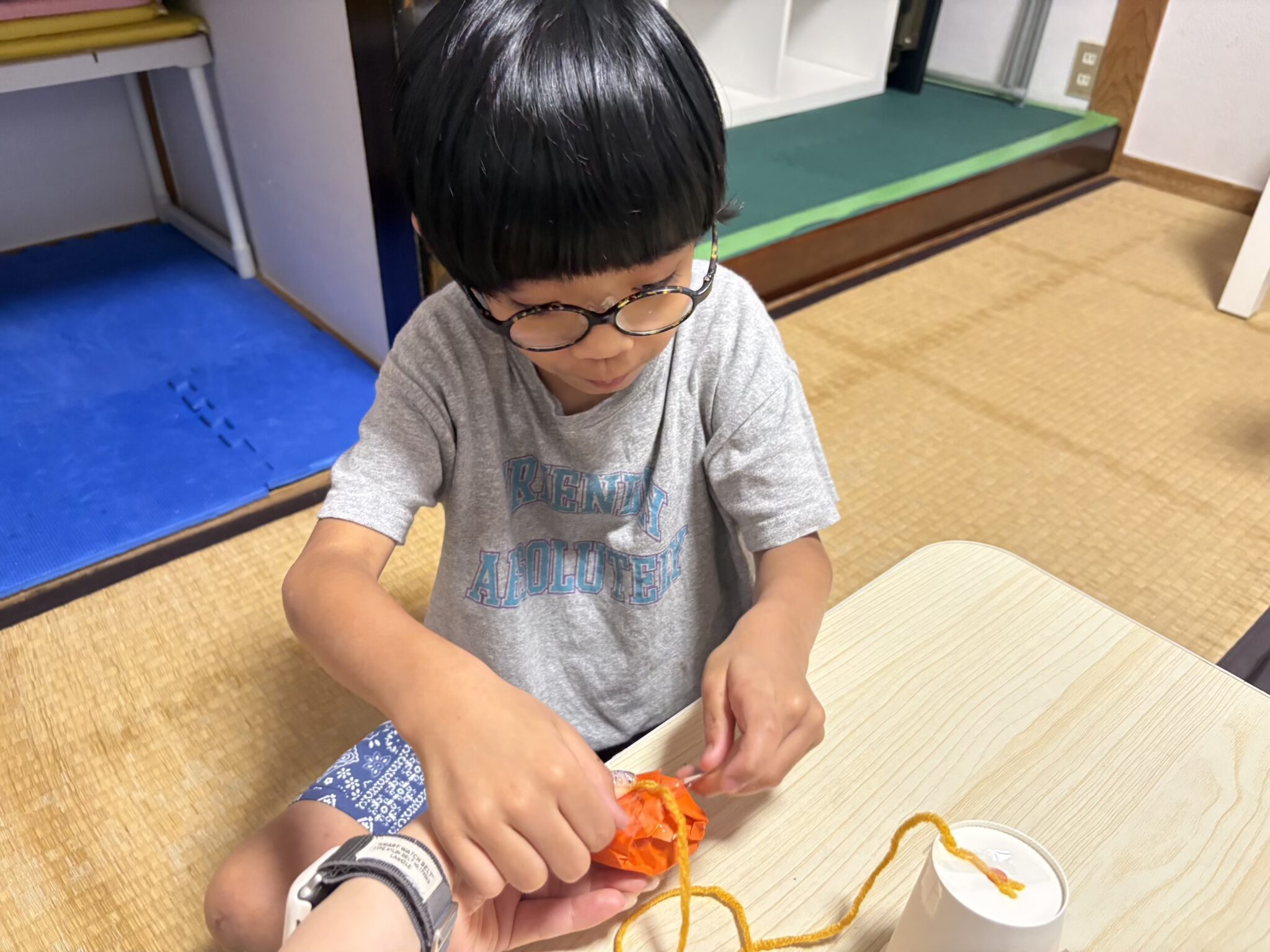 9月14日(月)  みのむしさんのけん玉制作