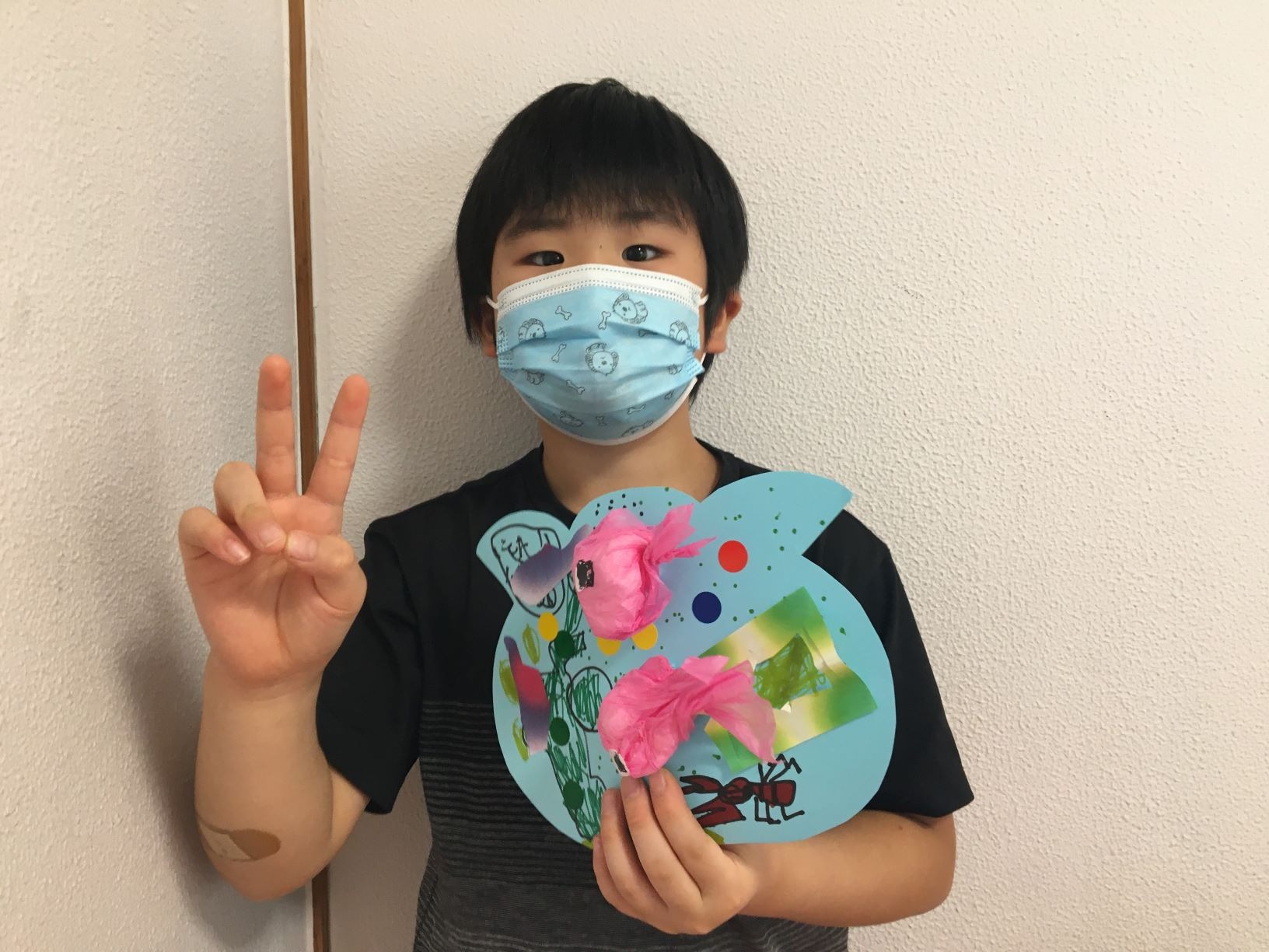 8月4日(水)　平面金魚制作