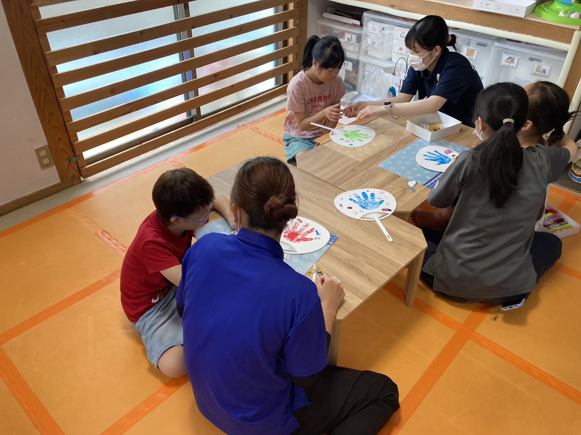 8月4日(火)  うちわ作り&プール